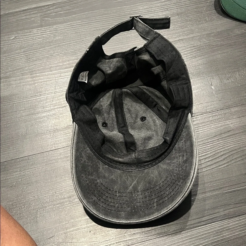 Girls gray denim washed baseball cap